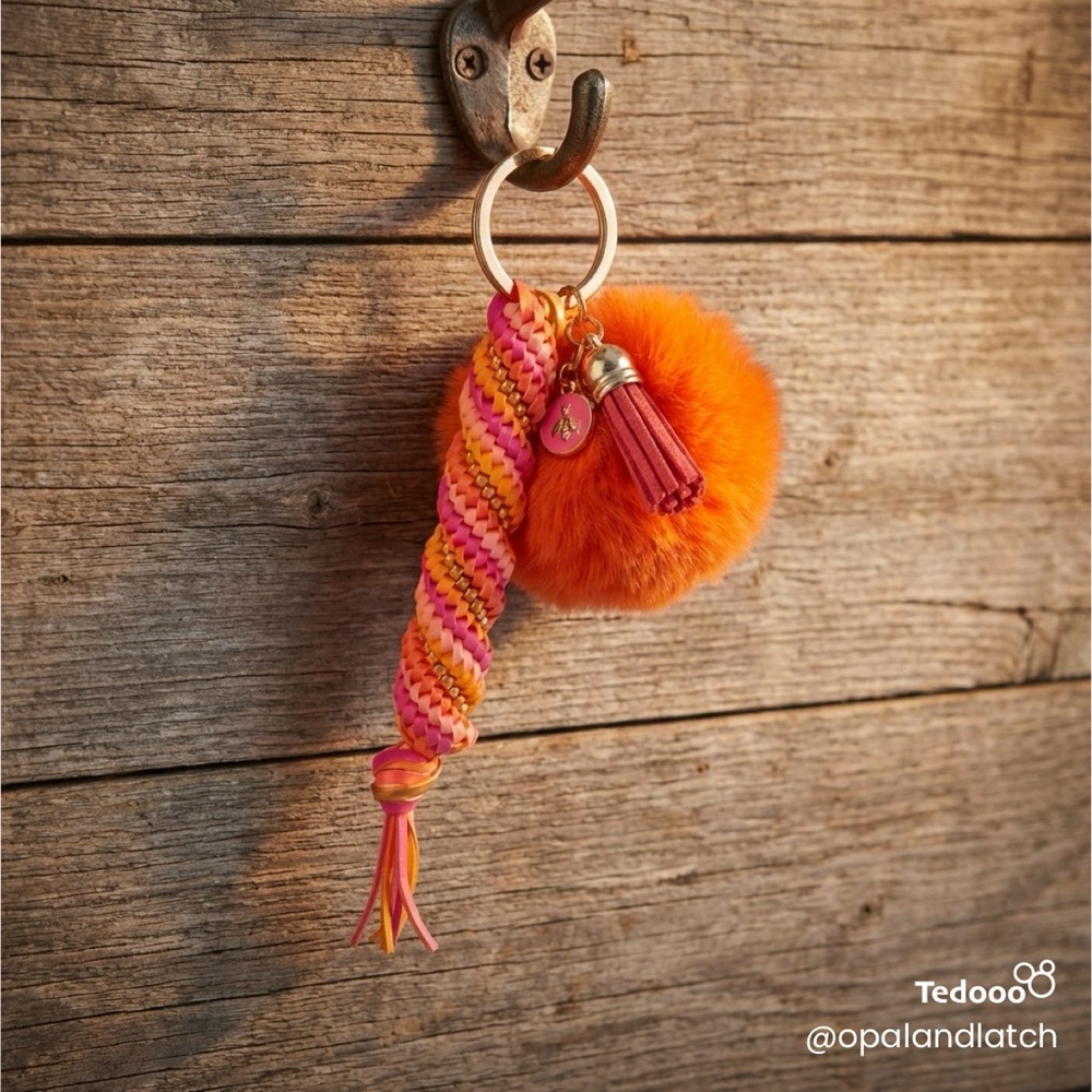 Sunset Candy Swirl Keychain